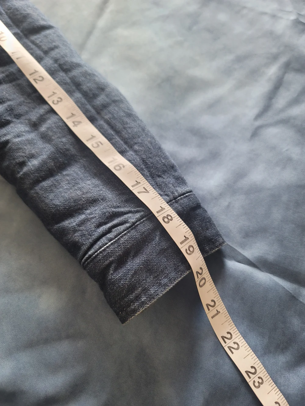 GAP Dark Blue Denim Jean Jacket with Gray Sherpa Lining
